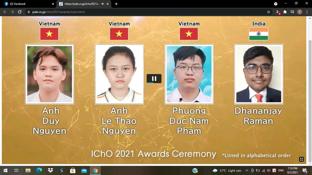 Huy chuong Vang hoa hoc